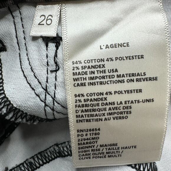 L'Agence Marguerite Leopard Print Ankle Midrise Cropped Pants Women's 26 NWOT - Picture 11 of 11